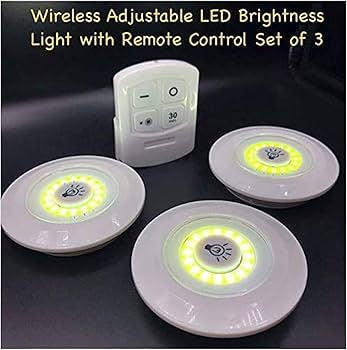 Led Light With Remote Control Set Of 3