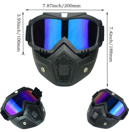 Motorcycle Face Mask Open Face Half