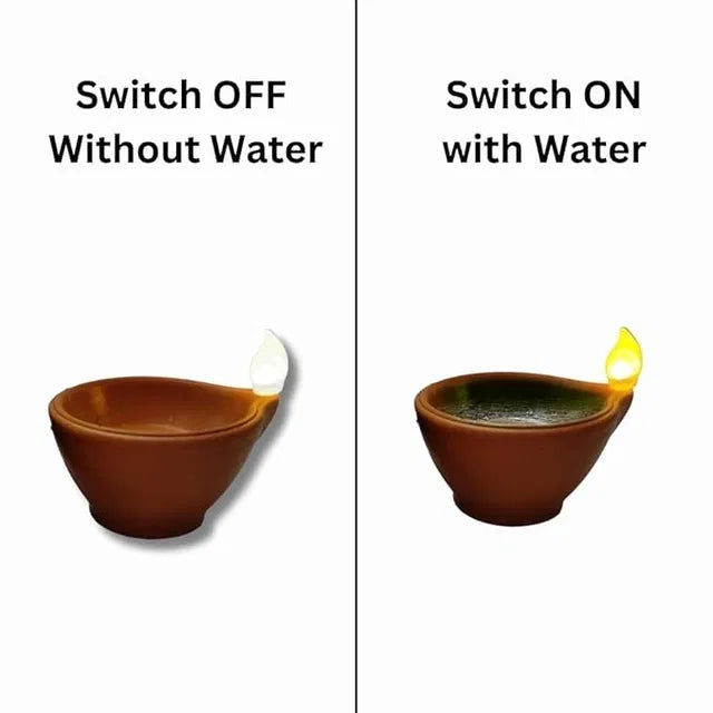 Water Sensor LED Light Diya, Flameless & Smokeless Warm
