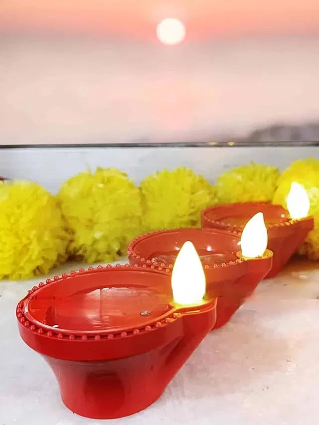 Water Sensor LED Light Diya, Flameless & Smokeless Warm