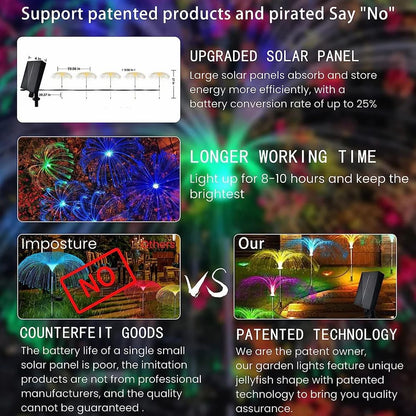 Jellyfish Solar Garden Light single layer