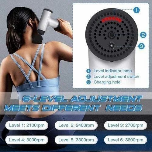 Facial Massage Gun Portable Vibration Machine & 6 Adjustable